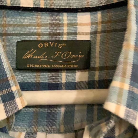 Vintage Orvis 100% Linen Shirt Extra Large - Picture 3 of 9
